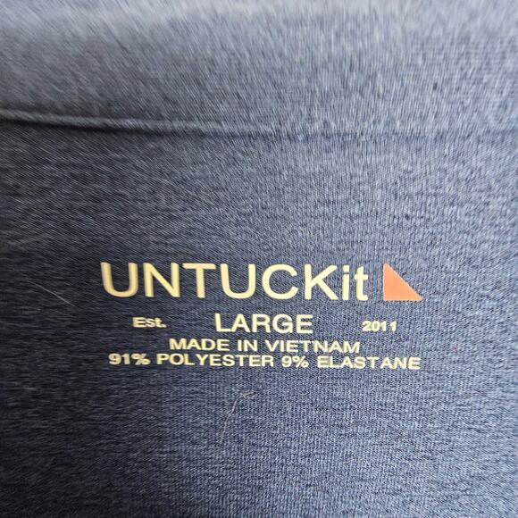 Untuckit Mens Polo Shirt Business Casual Preppy Size L Stretch Comfort Pullover - Picture 6 of 7